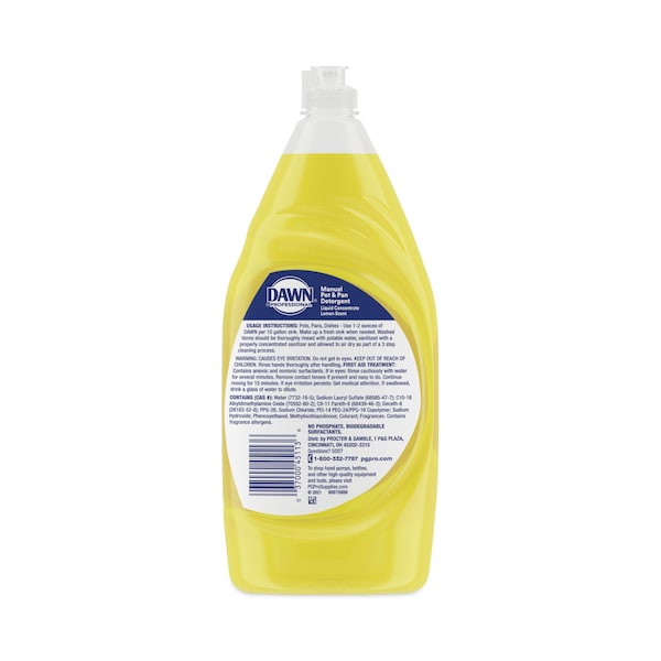 Manual Pot/Pan Dish Detergent, Lemon, 38 Oz Bottle